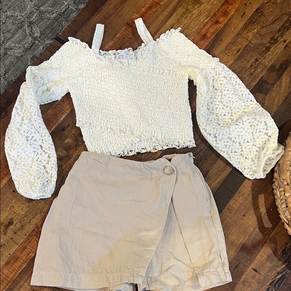 Zara Cream Lace Top